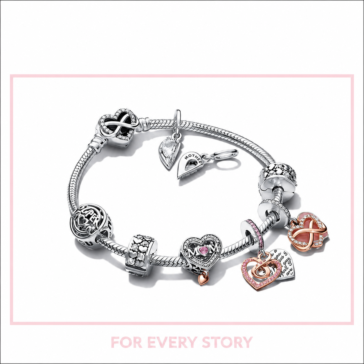 Ohrringe Creolen Timeless Einreihige Pavé Zirkonia Silber