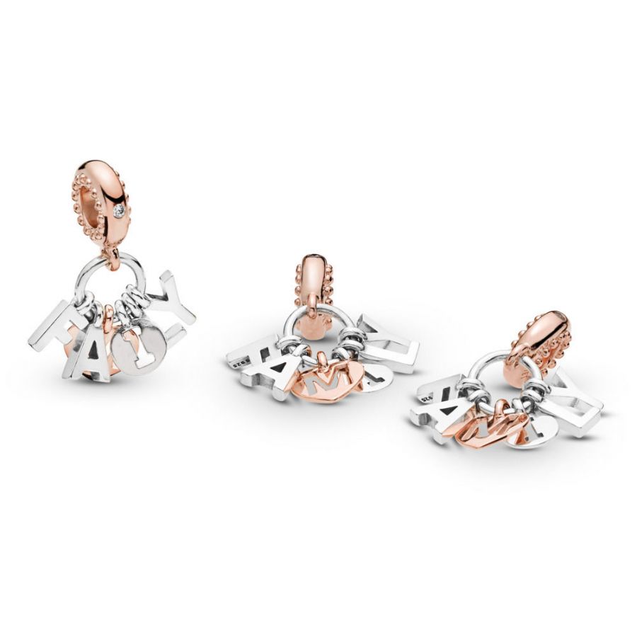 Rose Charm-Anhänger Perfect Family Silber