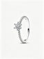 Funkelnde Blume Ring Sterling-Silber