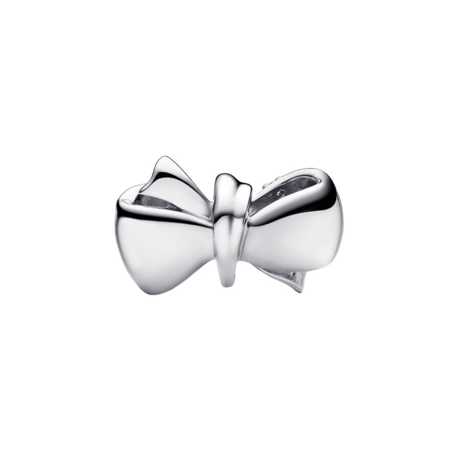 Charm Funkelnde Schleife Zirkonia Sterling-Silber