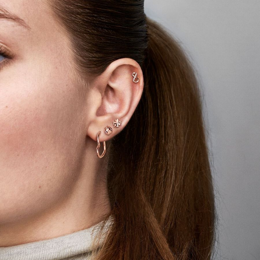 Rose Ohrstecker Funkelnde Unendlichkeit