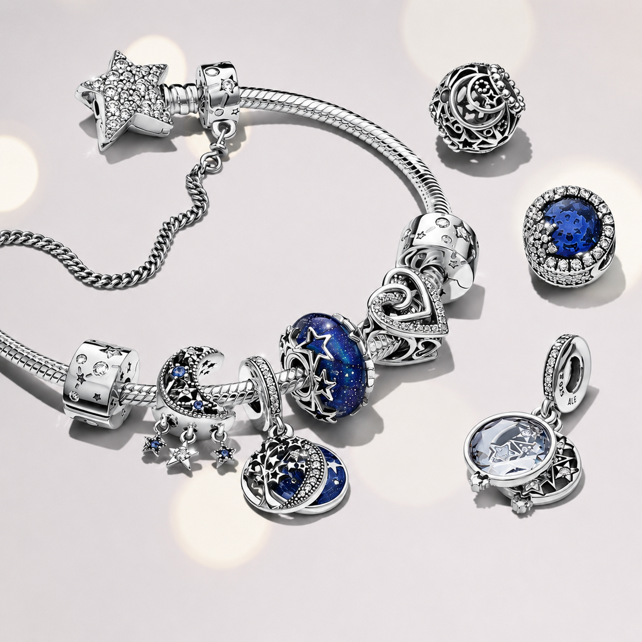 Ohrringe Creolen Doppelband Pavé Zirkonia Sterlingsilber