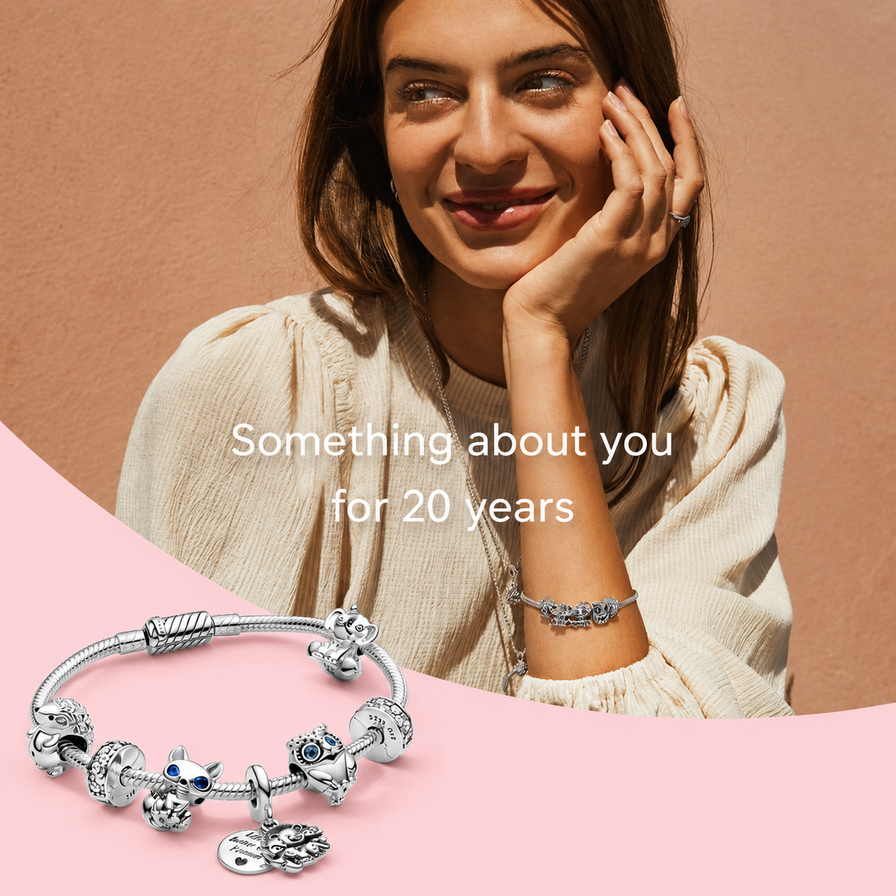 Rose Ohrringe Creolen Pavé-Herz Zirkonia