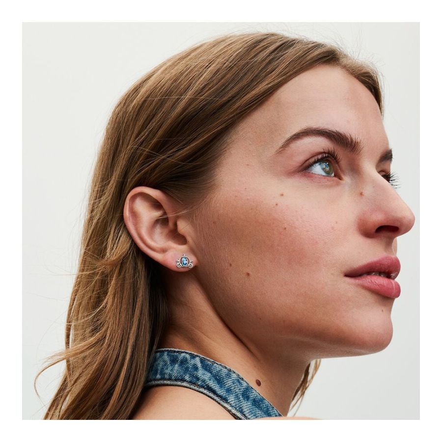 Ohrstecker Ohrringe Cinderellas Kutsche Silber