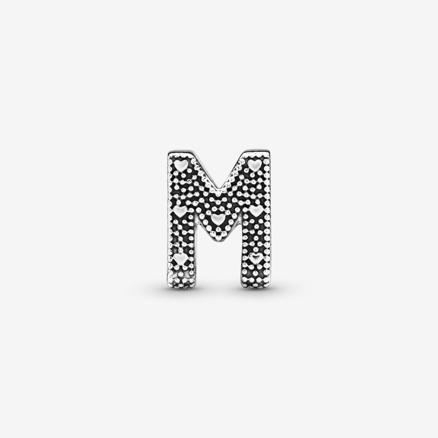 Charm Buchstabe Letter M Silber