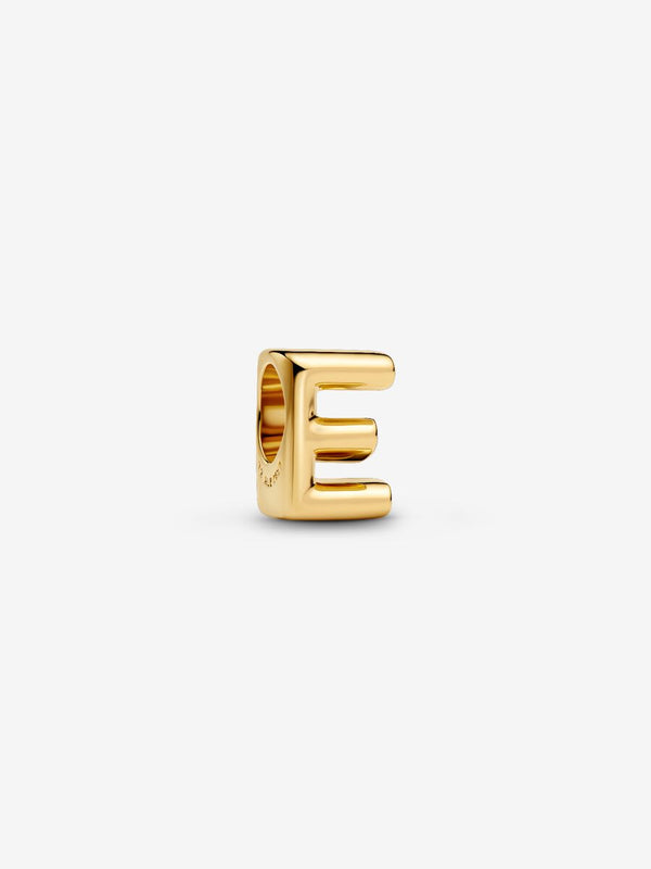 Buchstabe E Alphabet-Mini-Charm 14 Karat VergoldungBuchstabe E Alphabet-Mini-Charm 14 Karat Vergoldung