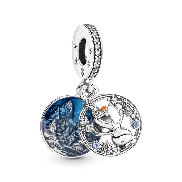Charm-Anhänger Frozen Schneemann Olaf Doppelter Silber
