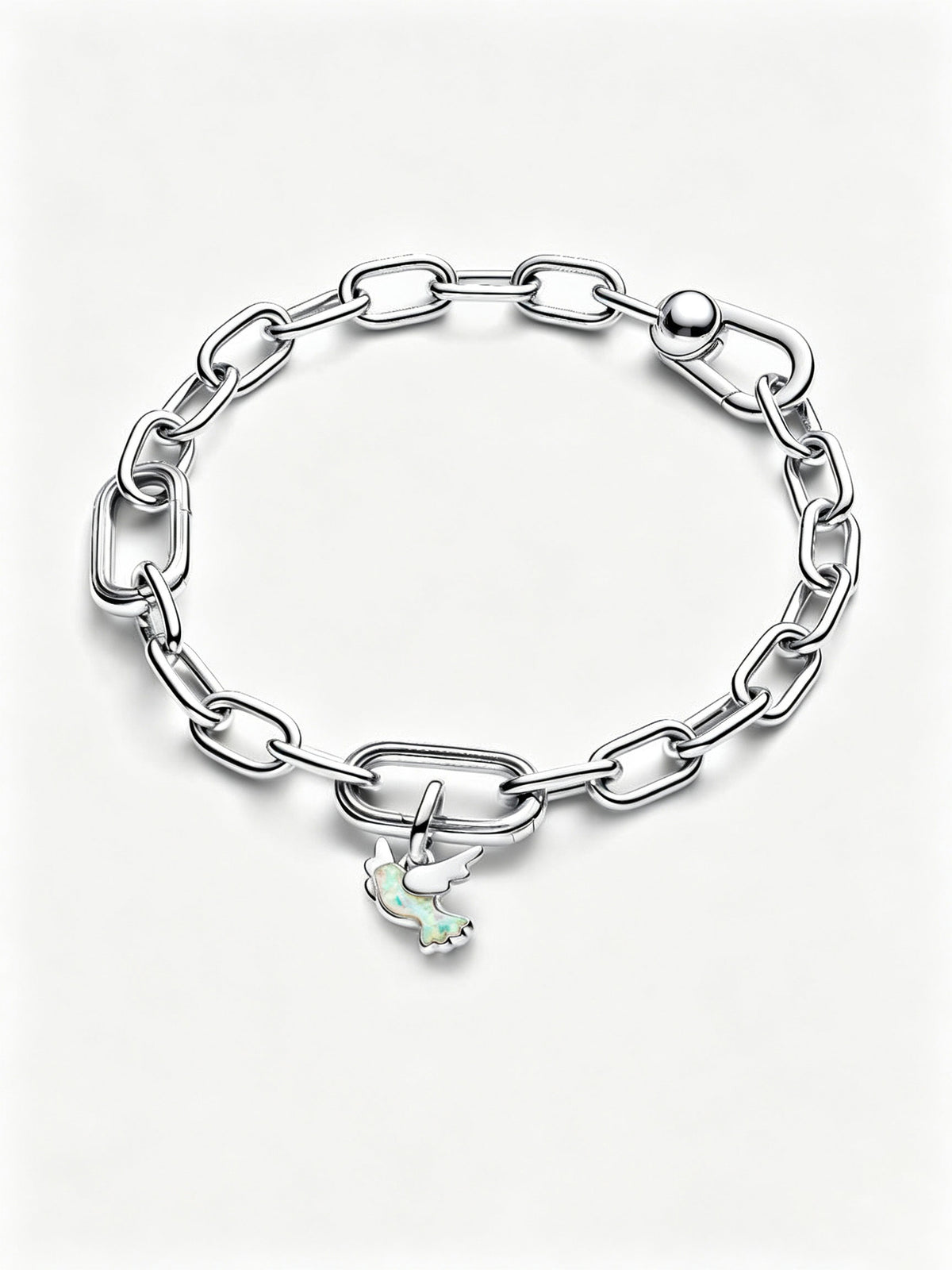 Weiße Taube Mini-Charm-Anhänger Sterling-Silber