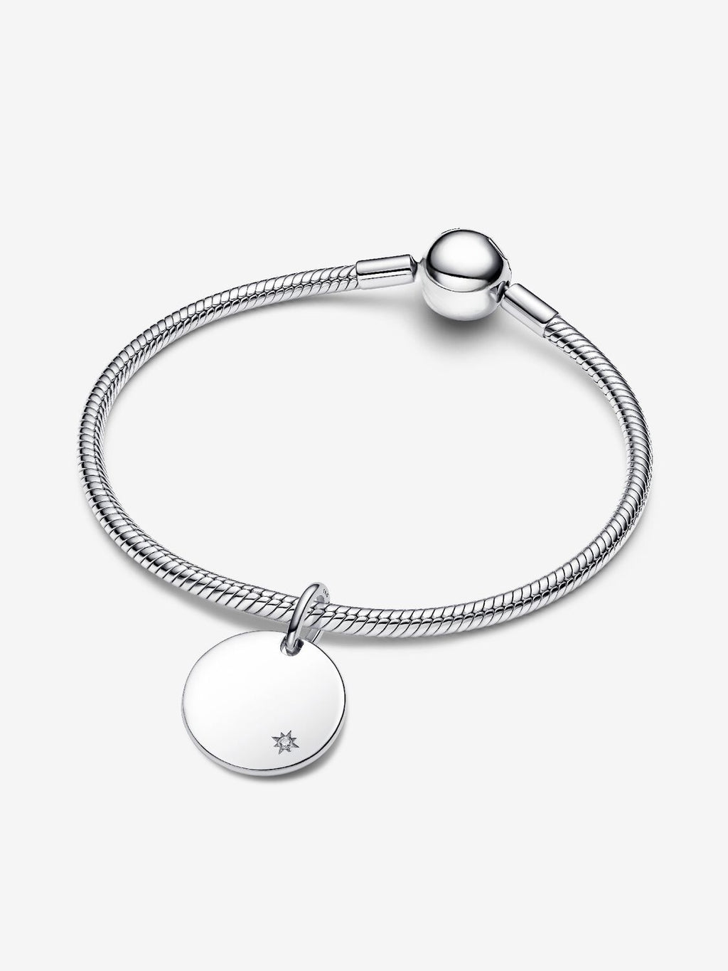 Gravierbarer Anhänger mit im Labor gezüchtetem Diamanten 0.012 ct TW, Sterling-Silber