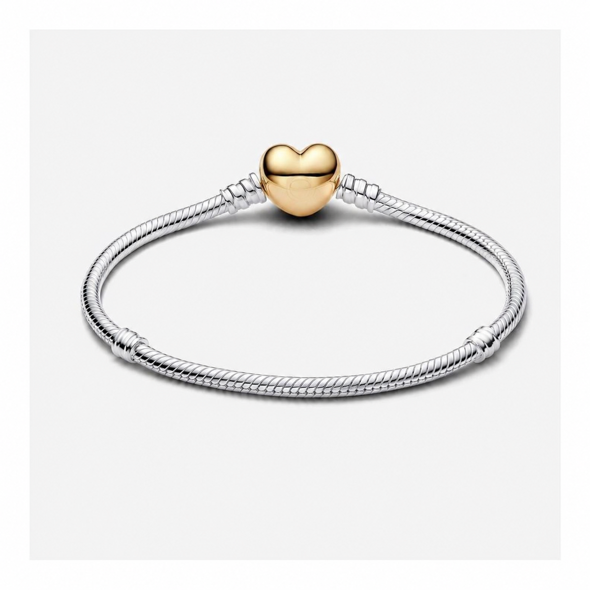 Armband Moments Herz-Verschluss Silber