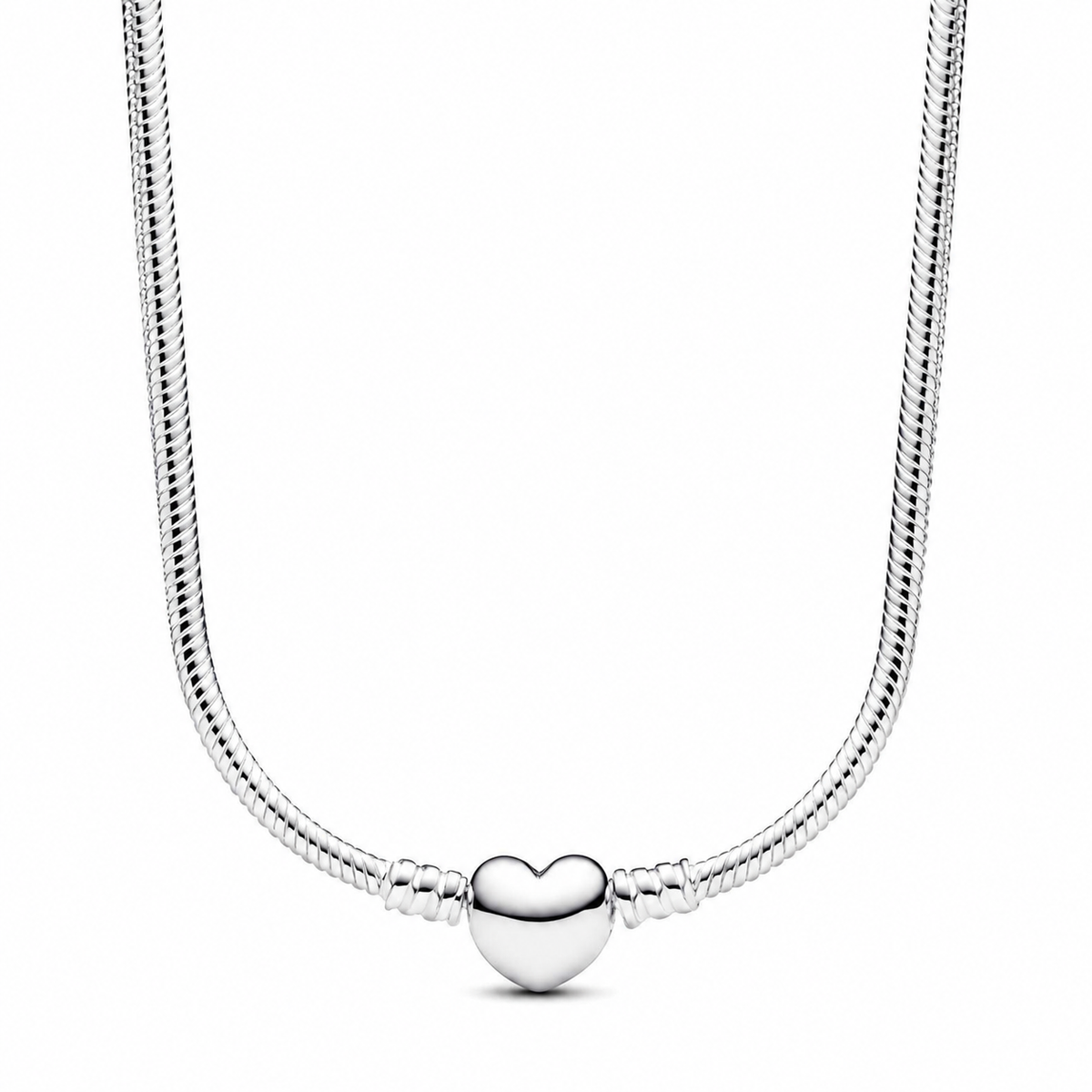 393091C00 Gliederhalskette Herzverschluss Moments Silber 45 cm