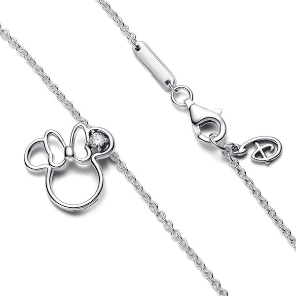 393187C01 Halskette Minnie Maus Silhouette Silber 45 cm
