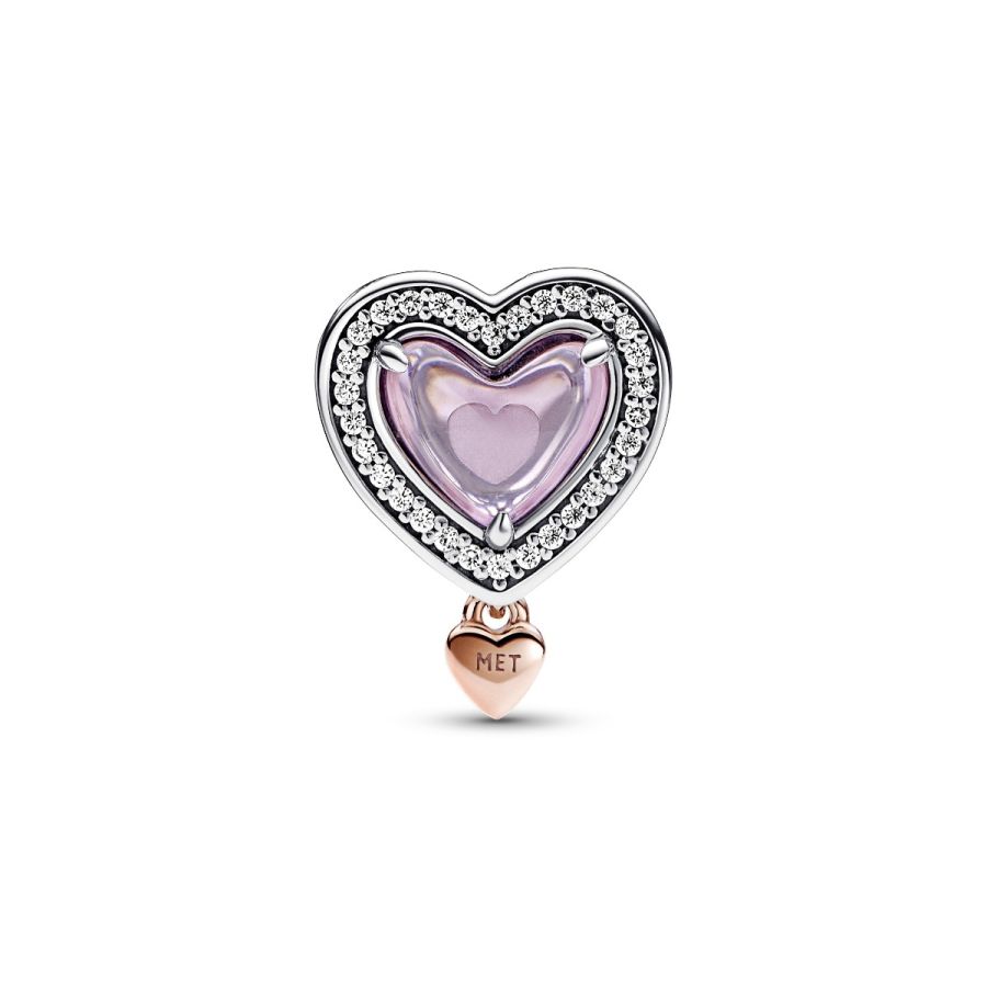 Charm Offen Gearbeitetes Mum & Herz Silber Rosévergoldet Zweitbild