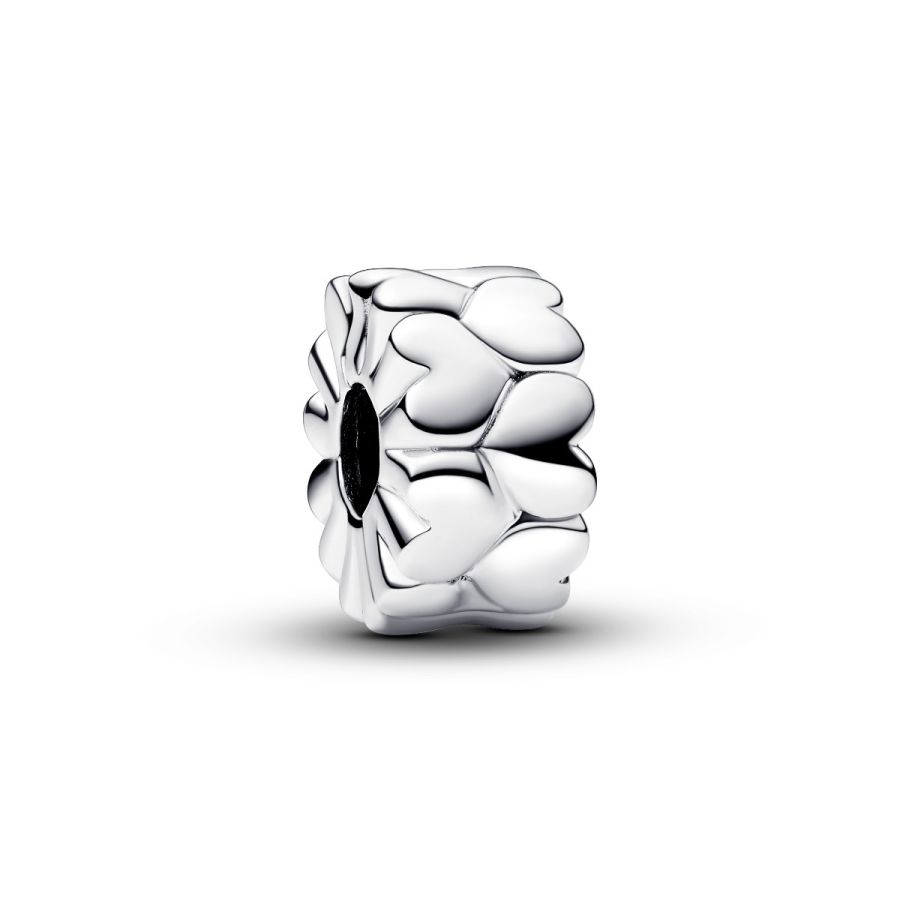 Clip Charm Herzmuster Sterling-Silber