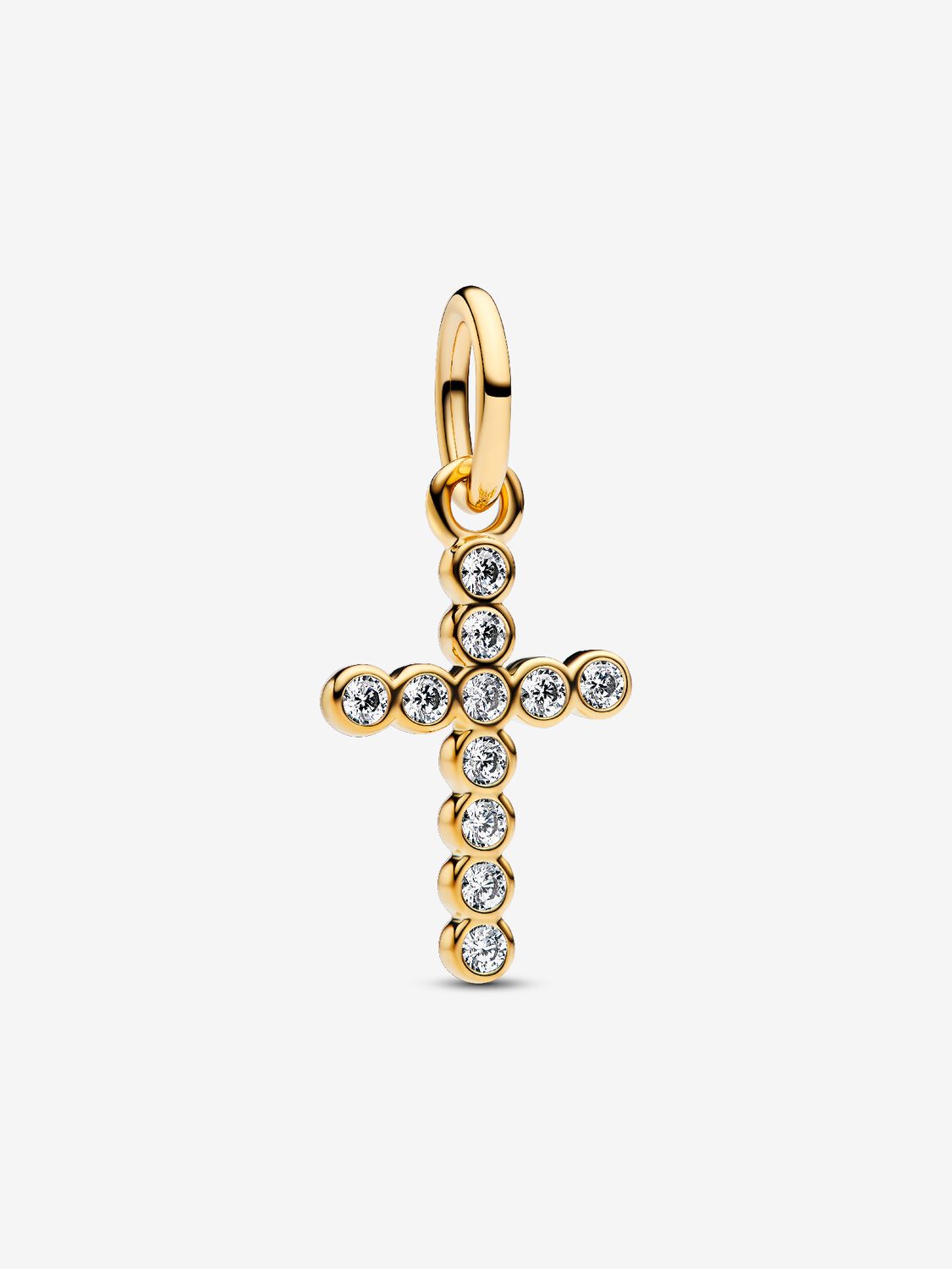Kreuz Charm-Anhänger 14 Karat Vergoldung Hauptbild