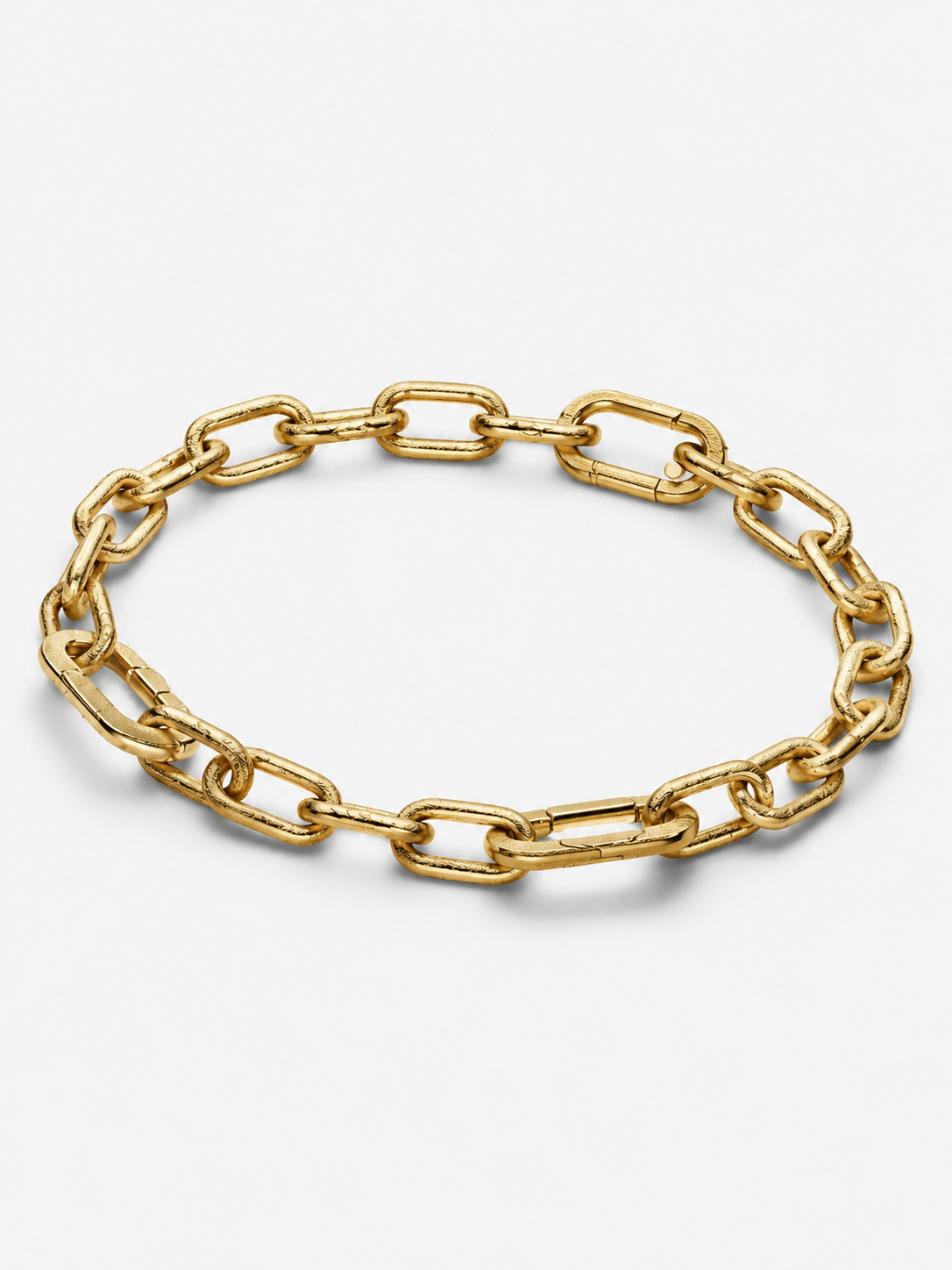 Kettenarmband mit kleinen Kettengliedern 14 Karat Vergoldung