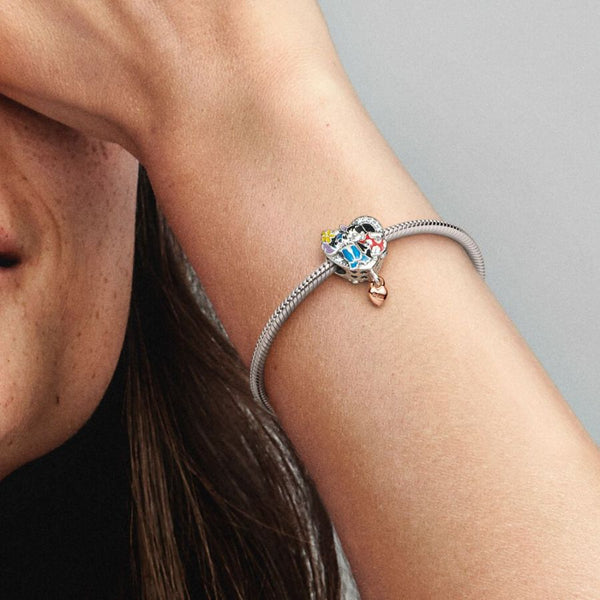Charm Ohana Lilo & Stitch Inspiriertes Silber 14k Rosé