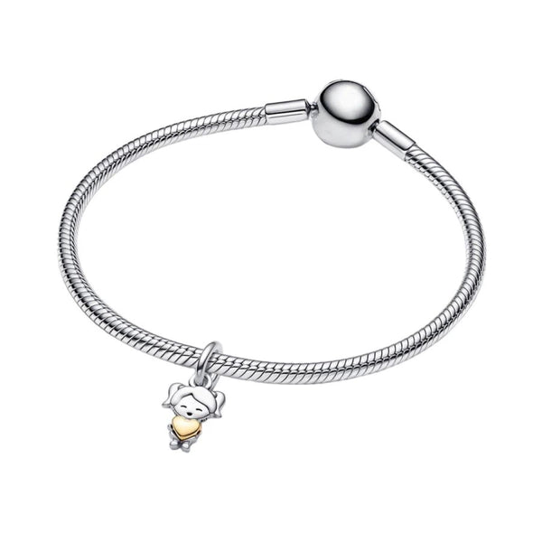Charm-Anhänger Happy Girl Sterling Silber