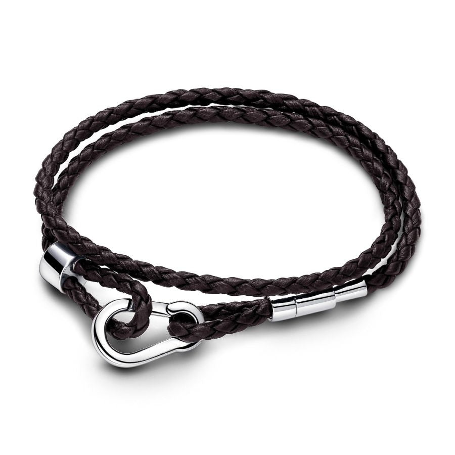 Armband Geflochtenes Leder Braun