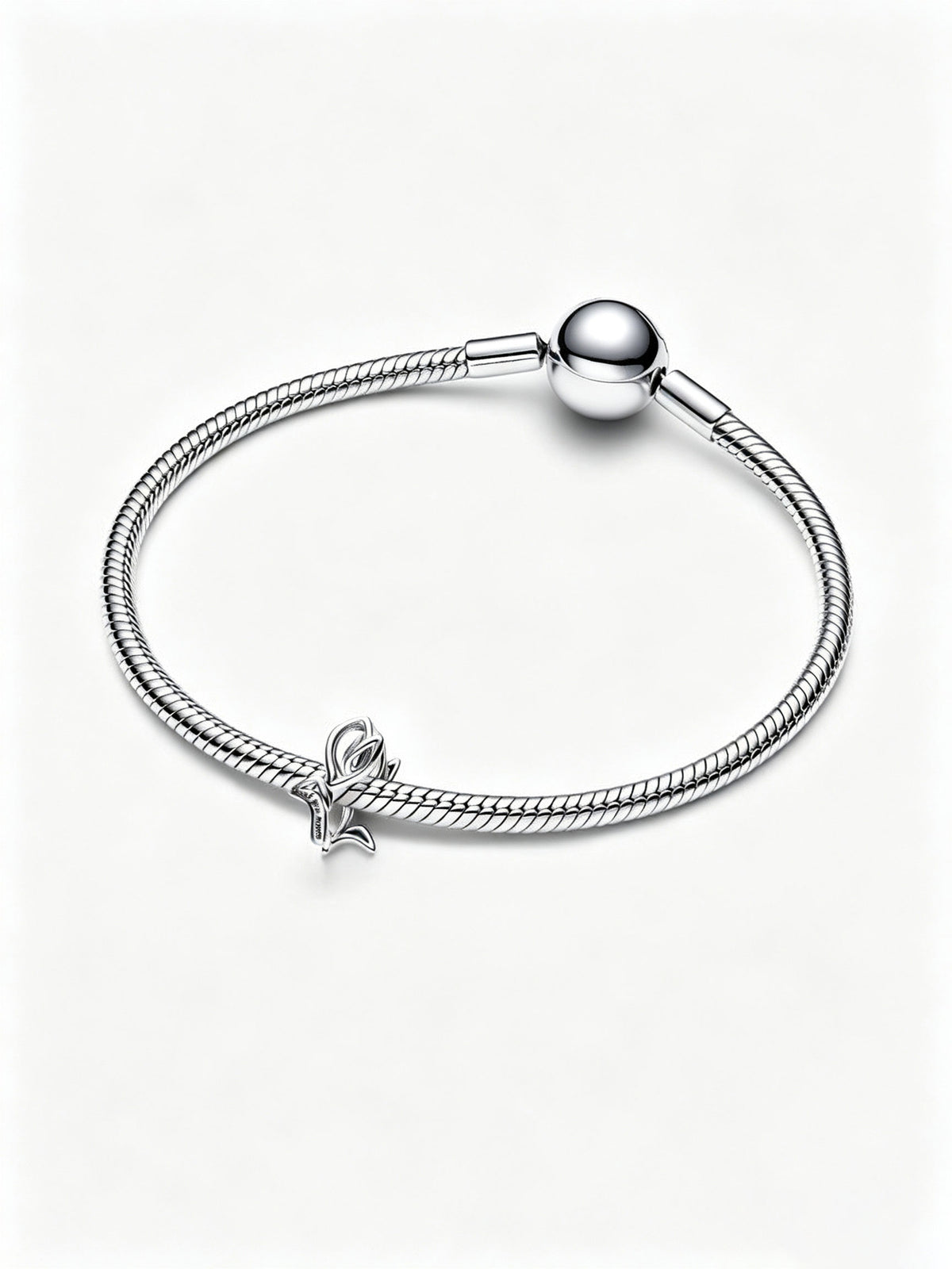Tulpe Offen gearbeitetes Charm Sterling-Silber