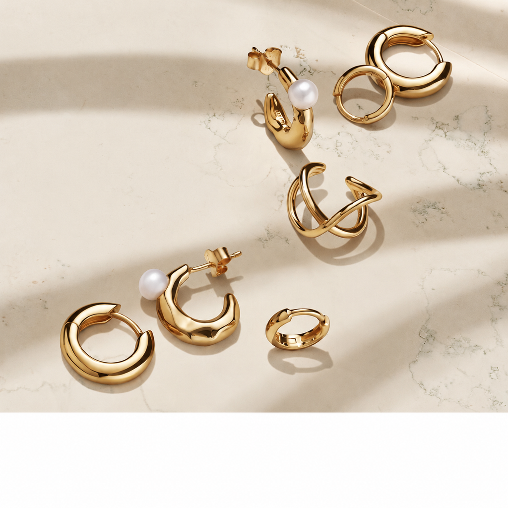 Essence Creolen Offene Ringe Vergoldet 20 mm
