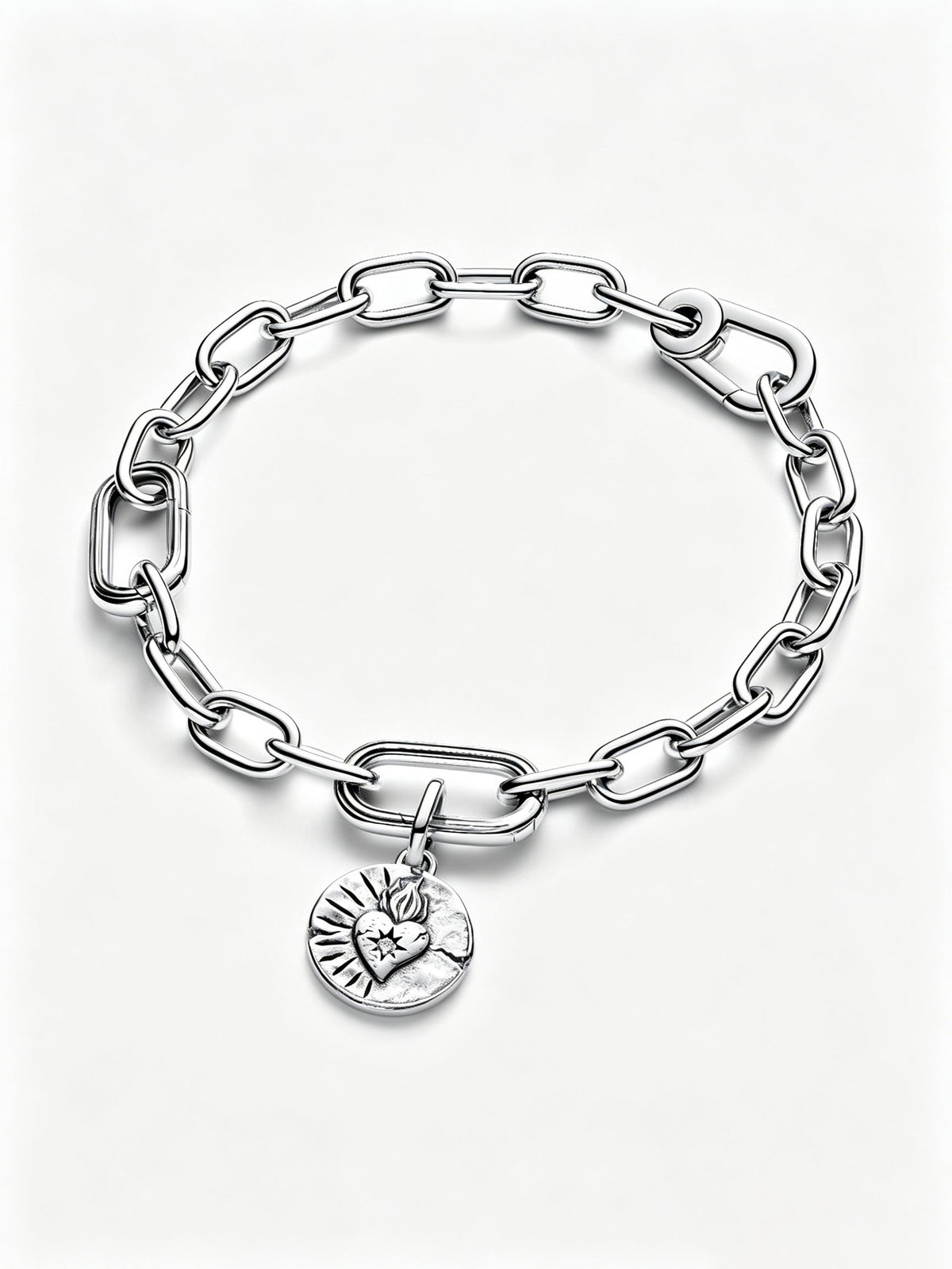 Herz Medaillon-Charm Sterling-Silber