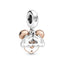 Charm-Anhänger Micky Maus Silber 14k Rosé Vergoldet