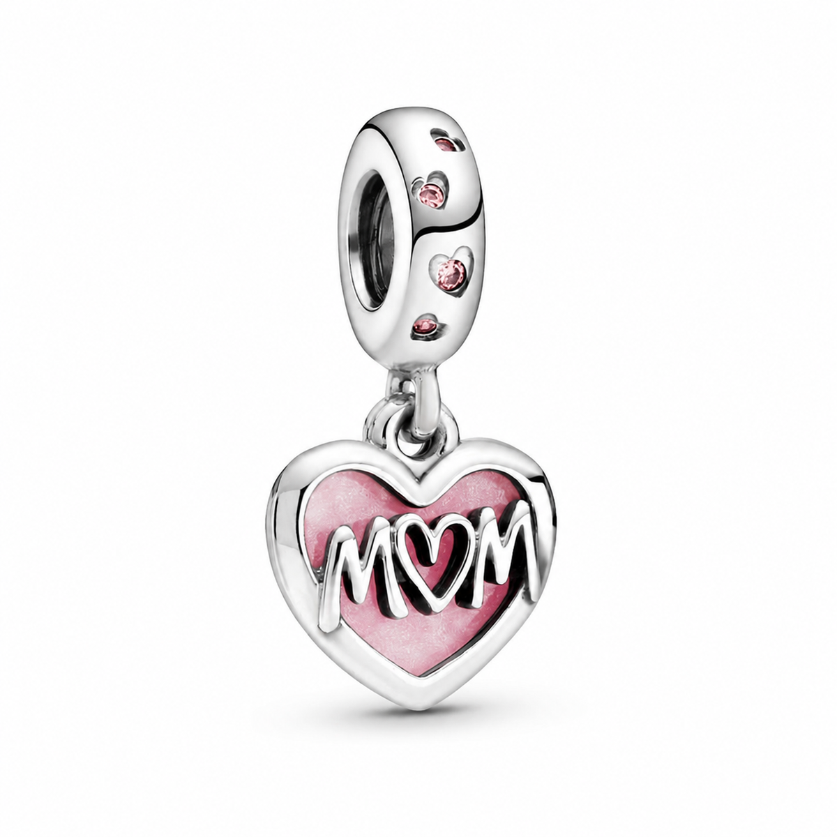 Charm-Anhänger Mum Inschrift Herz Sterling-Silber