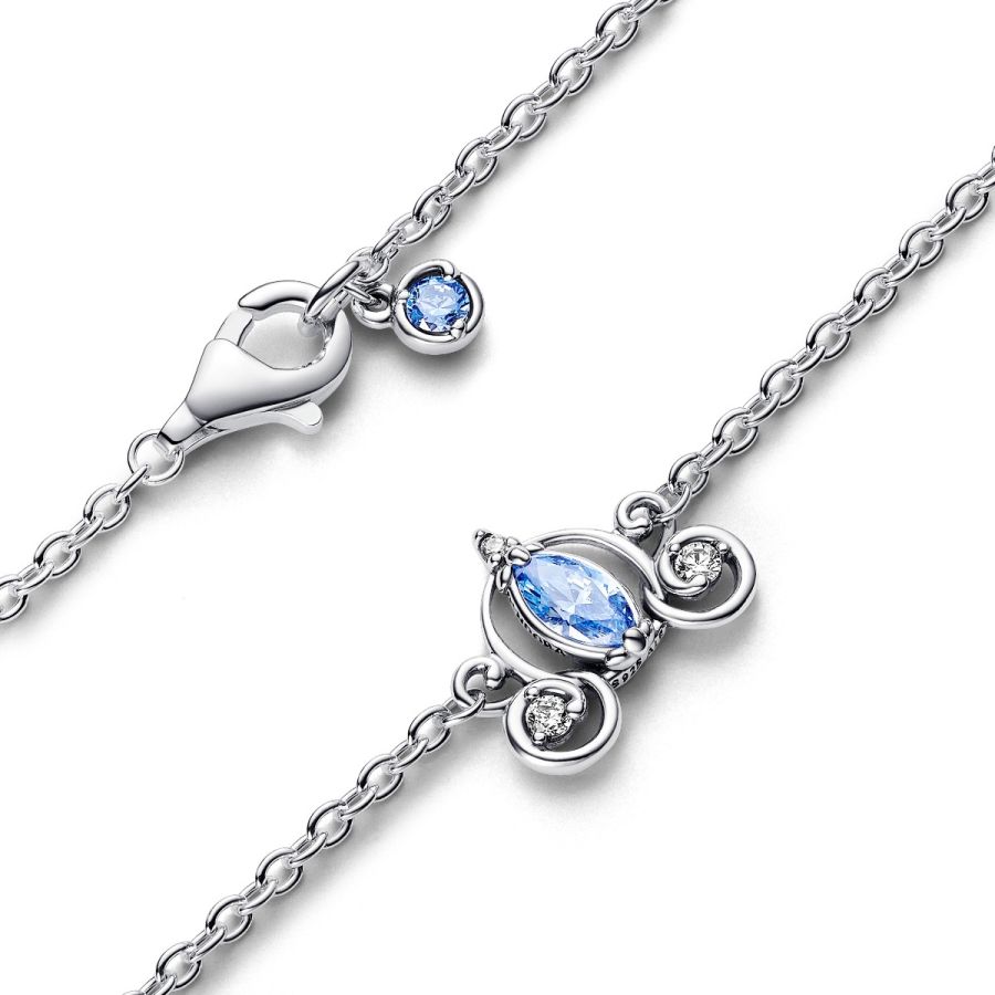 Collier-Halskette Cinderellas Kutsche Zirkon Silber