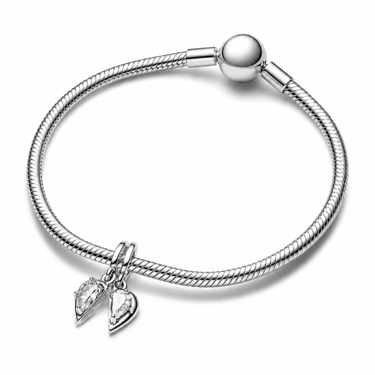 Charm-Anhänger Teilbar Mutter & Tochter Zirkonia Silber