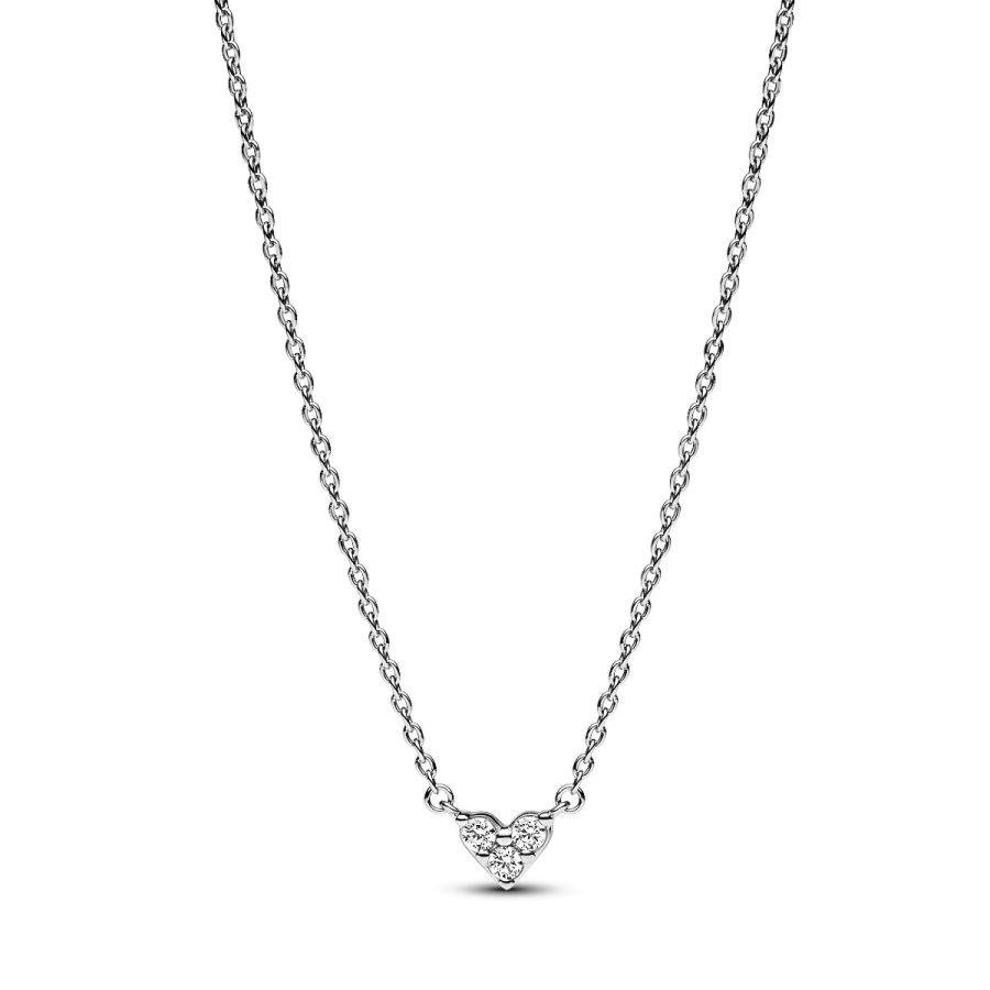 393014C01 Collier-Halskette Drei Sterne Herz Zirkonia Silber 45 cm