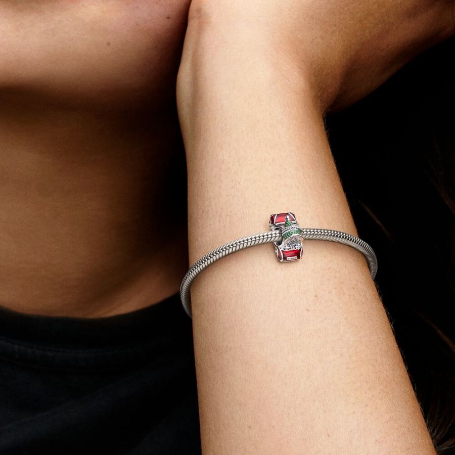 Charm Festliches Auto & Weihnachtsbaum Sterling-Silber