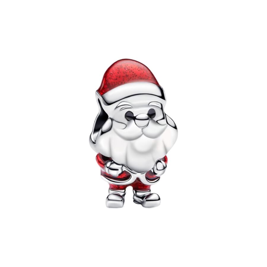 Charm Verspielter Weihnachtsmann Sterling-Silber