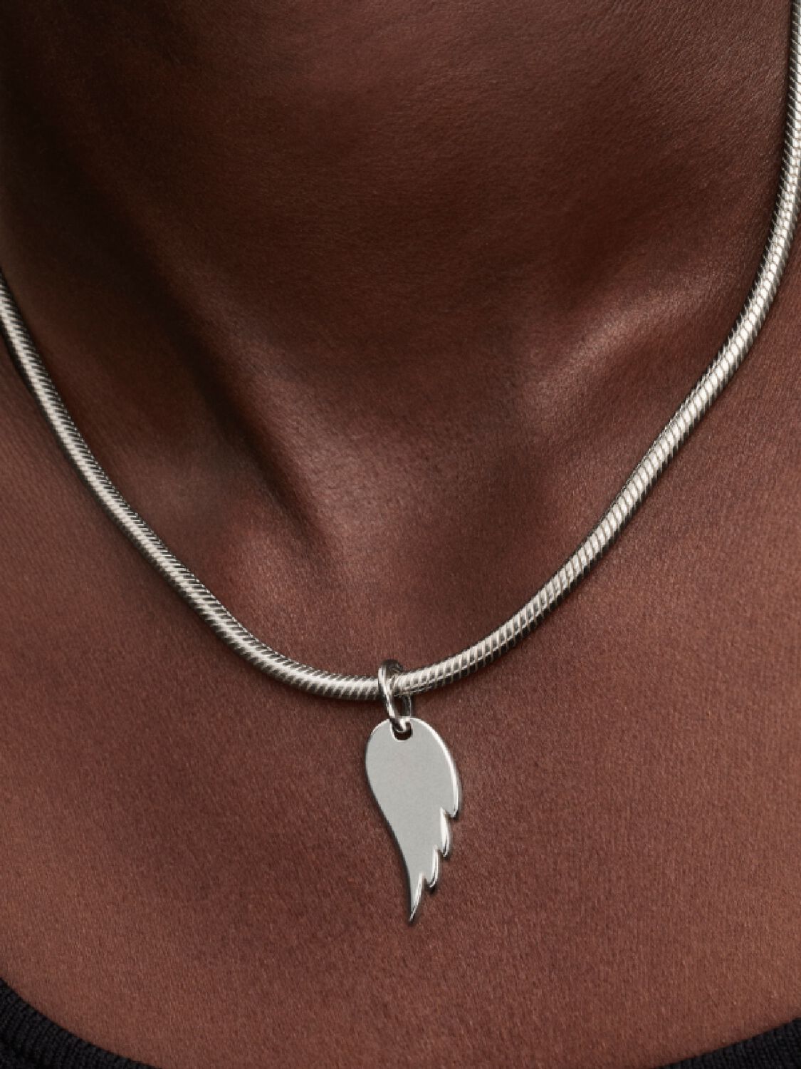 Gravierbarer Engelsflügel Anhänger Sterling-Silber