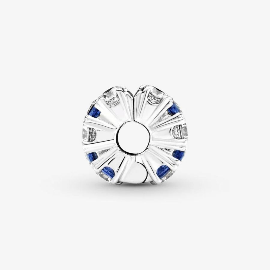 Clip-Charm Klar & Blau Funkelnd Silber Zweitbild