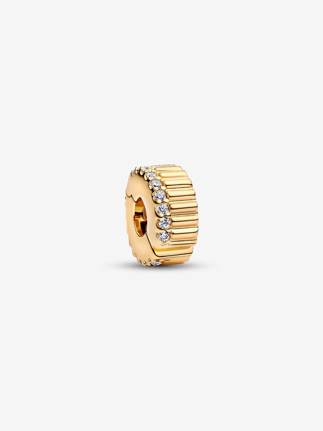 Geripptes Clip-Charm 14 Karat Vergoldung Hauptbild