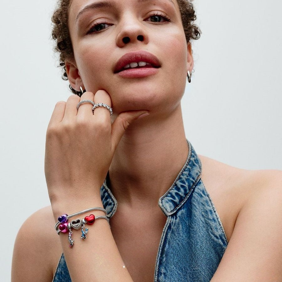 393187C01 Halskette Minnie Maus Silhouette Silber 45 cm