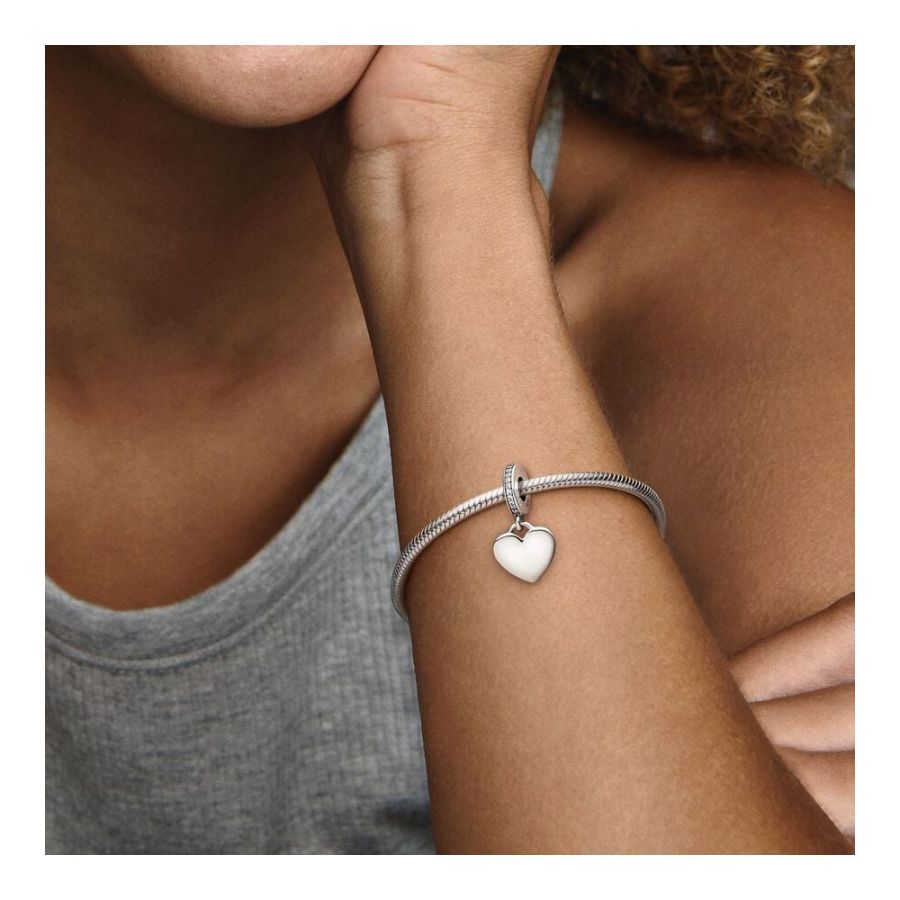 Charm-Anhänger Gravierbar Herz Sterling-Silber Zweitbild