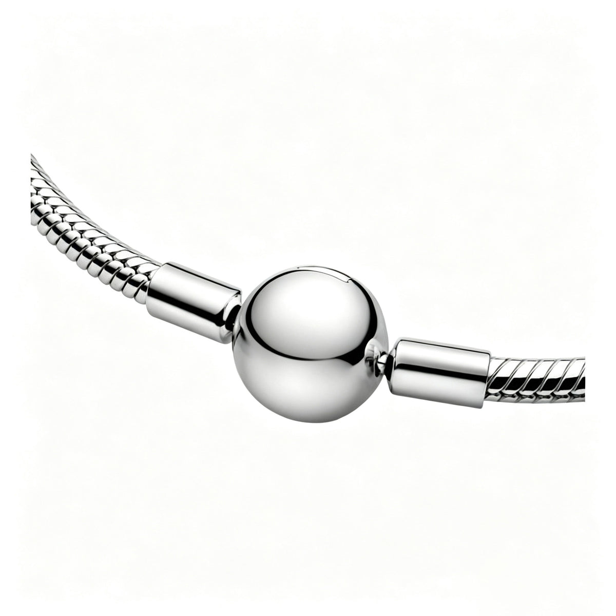 Halskette mit Kugelverschluss Silber