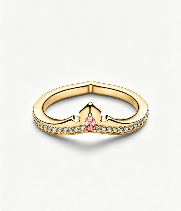 Prinzessin Aurora Diadem-Ring 14 Karat Vergoldung