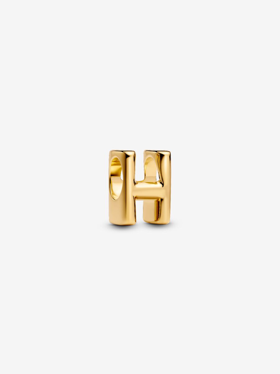 Buchstabe H Alphabet-Mini-Charm 14 Karat Vergoldung