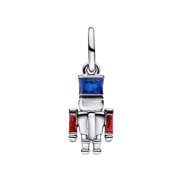 Charm-Anhänger Beweglicher Nussknacker Sterling-Silber