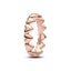 Ring Reihe von Herzen Rosévergoldet