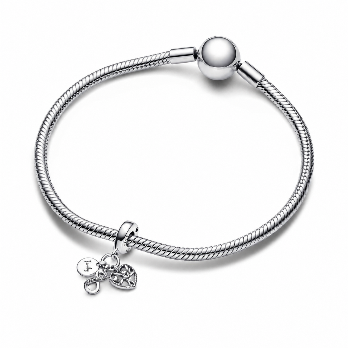 Charm-Anhänger Family Infinity Triple Sterling-Silber