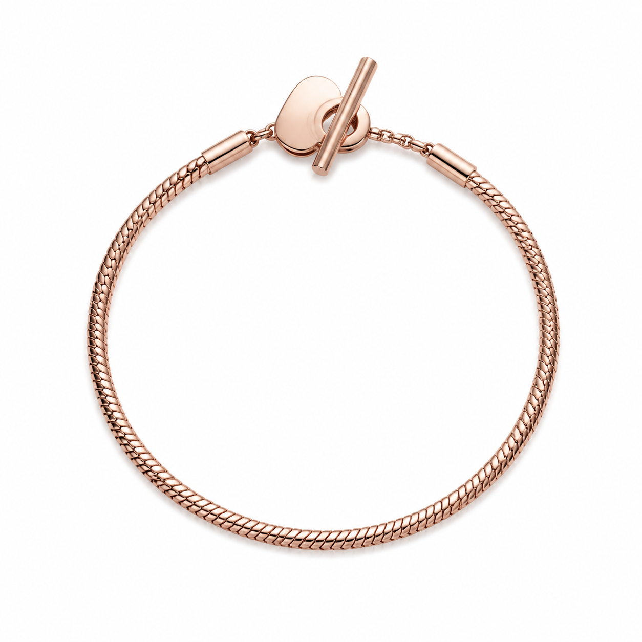 Armband Moments Herz T-Verschluss 14k Rosé Vergoldet