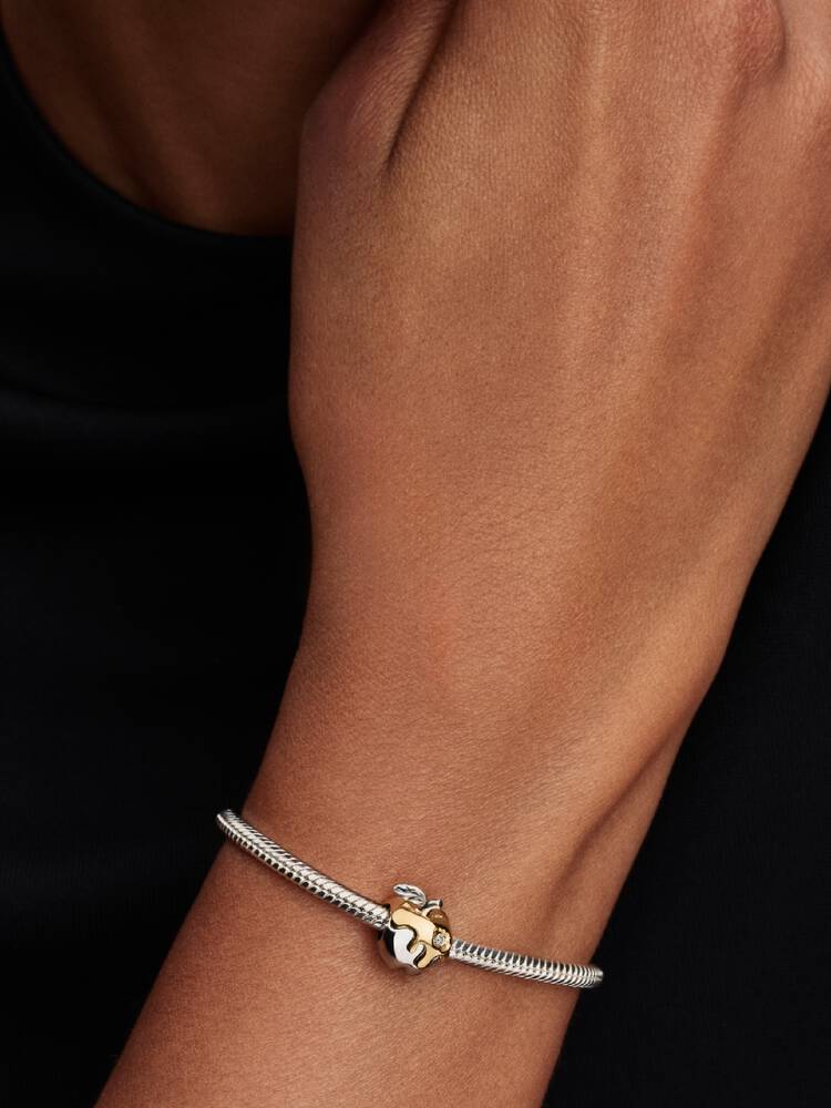 Schneewittchen Vergifteter Apfel mit im Labor gezüchtetem Diamant Charm Zweitbild