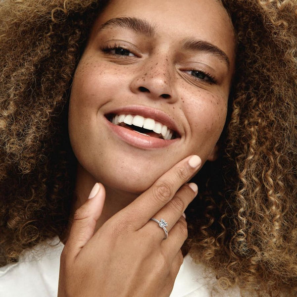 Ring Minnie Maus Funkelnder Kopf Sterling-Silber