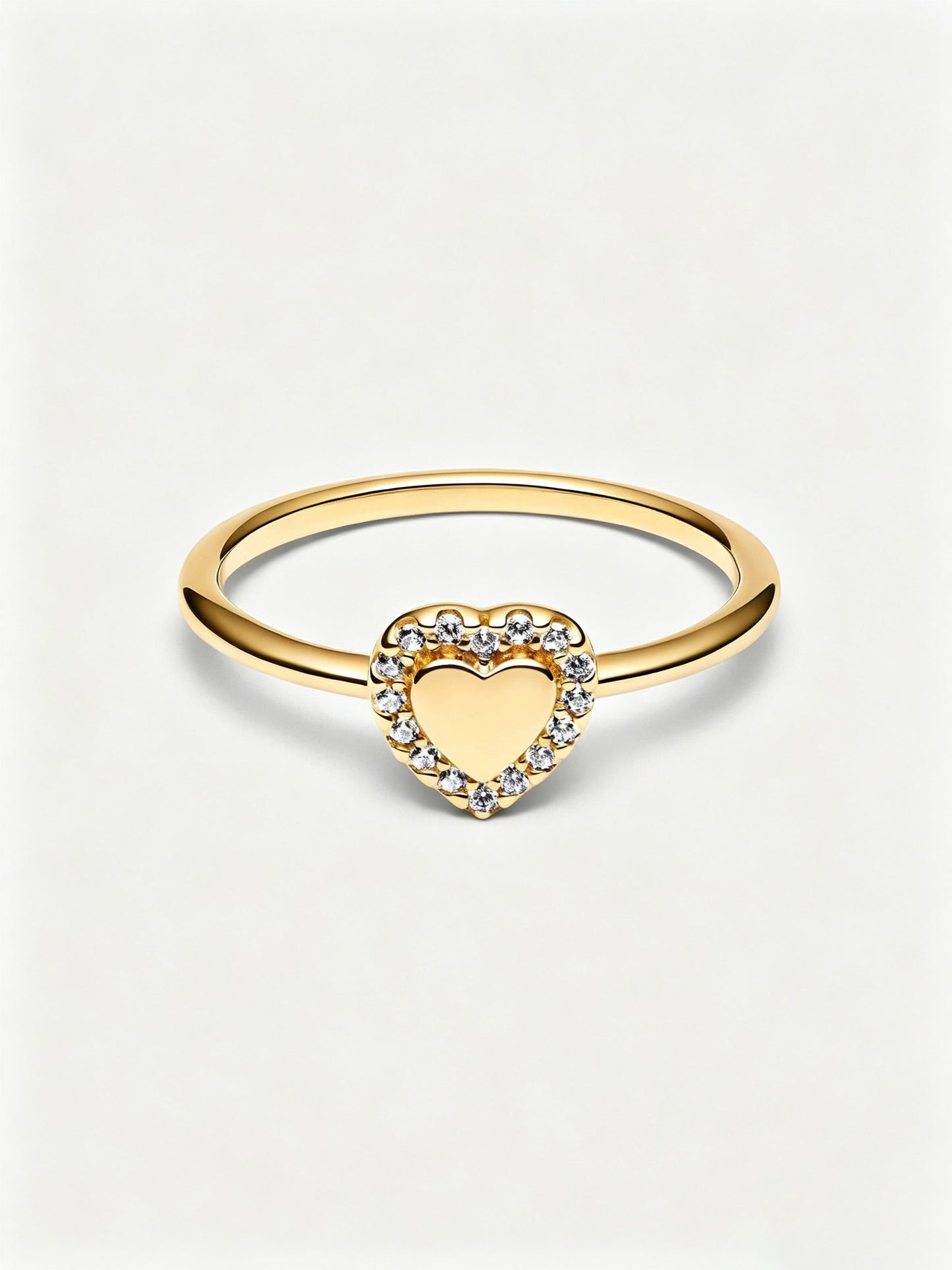 Gravierbarer Herz Strahlenkranz Ring