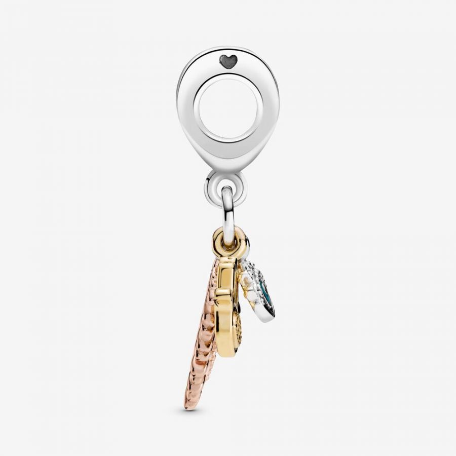 Rose Charm-Anhänger Hand der Fatima Auge der Vorsehung