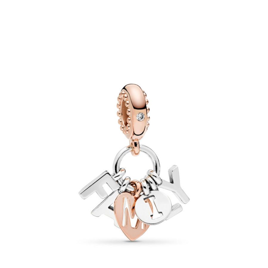 Rose Charm-Anhänger Perfect Family Silber